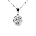 Sterling Silver Round-cut Cubic Zirconia Necklace
