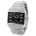 Geneva Platinum Men's Chronograph-style Brushed Finish Link Watch