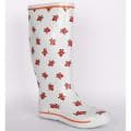 Syracuse Orangemen Women's White Scattered Logo Rain Boots