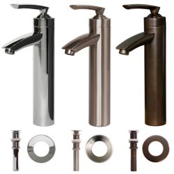 Geyser Tempered Glass Beige/ Floral Bathroom Vessel Sink Faucet Combo