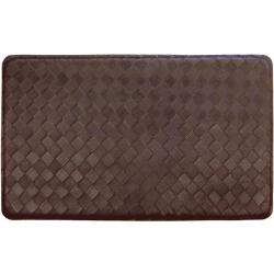 Faux Leather Anti Fatigue Brown Mat (1'8 x 2'6)