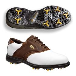 FootJoy Men's SuperLites White/ Brown Golf Shoes