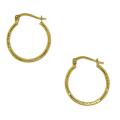 10k Gold over Silver Hoop Earrings