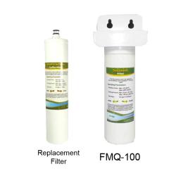 Westbrass Polished Nickel 9-inch Touch-flo Cold Water Dispenser with Under-counter Filter Kit