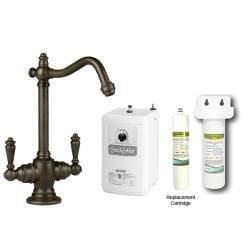 Westbrass Oil Rubbed Victorian Hot/ Cold Water Dispenser Faucet with Under-counter Filter Kit