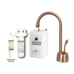 Westbrass Antique Copper Classic Hot Water Dispenser Faucet with Under-counter Filter Kit