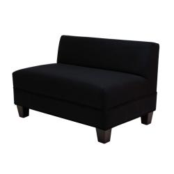 Loveseat on Makenzie Midnight Black Loveseat   Overstock Com