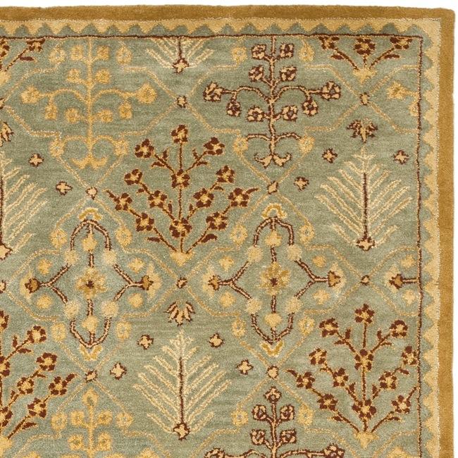 Handmade Tree of Life Slate Blue Wool Rug (12' x 15')