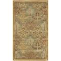 Handmade Tree of Life Slate Blue Wool Runner (2'3 x 4')