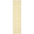 Handmade Light Green/ Ivory Dhurrie Wool Runner (2'6 x 10')