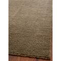Loomed Knotted Himalayan Solid Brown Wool Rug (2'3 x 8')