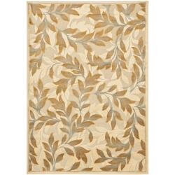 Paradise Foliage Cream Viscose Rug (7'10' x 11'2)
