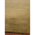 Loomed Knotted Himalayan Solid Green Wool Rug (2'3 x 8')