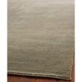 Loomed Knotted Himalayan Solid Grey Wool Rug (5' x 8')