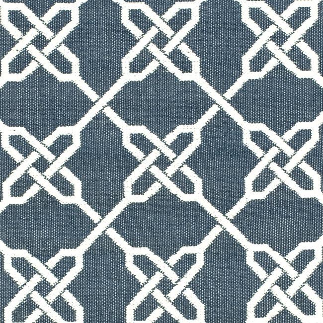 Handmade Thom Filicia Tioga Ink Blue Outdoor Rug (6' x 9')