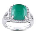 14k White Gold Chalcedony and 1/4ct TDW Diamond Ring (G-H, SI1-SI2)