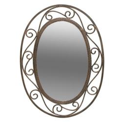 DreamLine Wrought Iron Vanity, Mirror and Honey Onyx Stone Vessel Sink
