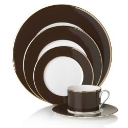 Mikasa Color Studio Brown and Gold 5-piece Dinnerware Set