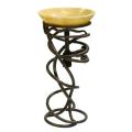 Convenient guide on Wrought Iron Heron Votive Holder DreamLine Wrought Iron Stand with Honey Onyx Stone Vessel Sink