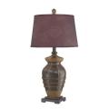 Woven Brown Basket Casual Table Lamp