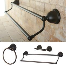Restoration Oil Rubbed Bronze 3-piece Double Towel Bar Set