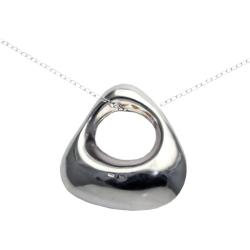 Sterling Silver Crystal Gradient Necklace