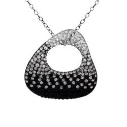 Sterling Silver Crystal Gradient Necklace