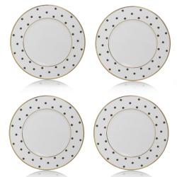 Mikasa Color Studio Blue Gold Dots Accent Plates (Set of 4)