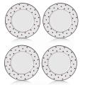 Complementing hints on china Plates Mikasa Color Studio Fuchsia Platinum Dots Accent Plates (Set of 4)