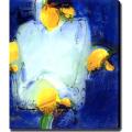 Abstract 'Blue and Yellow' Giclee Canvas Art