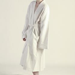  White Cotton Waffle Weave Spa Robe