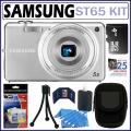 Samsung Digital Cameras Tips And Information Samsung ST65 14MP Silver Digital Camera with 4GB Kit