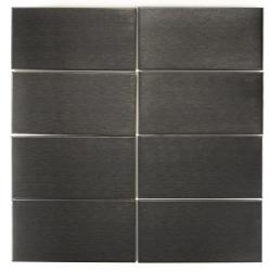 Black 3x6-inch Metal Wall Tiles K-455 (Case of 88)