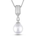 18k Gold South Sea Pearl and 1 1/5ct TDW Certified Diamond Necklace (G, SI2) ...