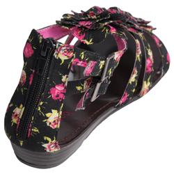 Journee Collection Women's 'Sprout-77' Floral Print Low Wedge Sandals