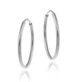 10k White Gold 16-mm Endless Hoop Earrings