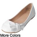 Journee Collection Girl's Bow Detail Ballet Flats