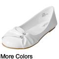 Journee Collection Girl's 'Rest-iis' Rhinestone Accent Patent Flats