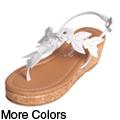 Journee Collection Girl's 'Sada-9' T-strap Floral Sandals