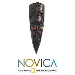 Handcrafted Wood 'Healing Power' Mask (Ghana)