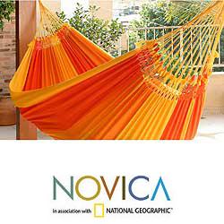 Handcrafted Cotton 'Brazilian Summer' Hammock (Brazil)