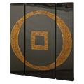 Black and Gold Lacquered Panels (Set of 3)