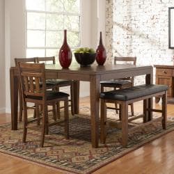 Kai Oak Brown Casual 6-piece Counter Height Dining Set