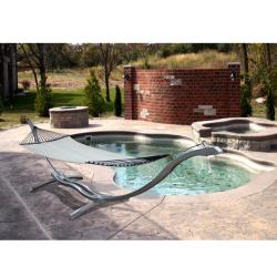 Casimir Outdoor Steel Curve Hammock Stand