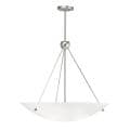 Brushed Nickel and Satin Etched Glass 6-light Pendant