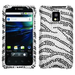 Premium T-Mobile G2x Zebra Rhinestone Protector Case