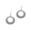 Sterling Silver Crystal Circle Earrings