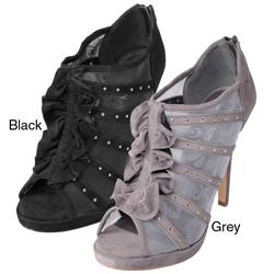 Liliana by Adi Women's 'Jamsie-8' Ruffle Peep Toe Pumps