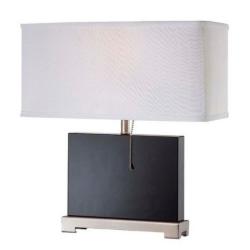 Vertical Floodgate Dark Brown Nickel Table Lamp 