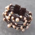 Cotton Contempo Criss Cross Wrap Pink Pearl Cuff (5-11 mm) (Thailand)